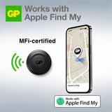 GP eTag Smart Tracker musta