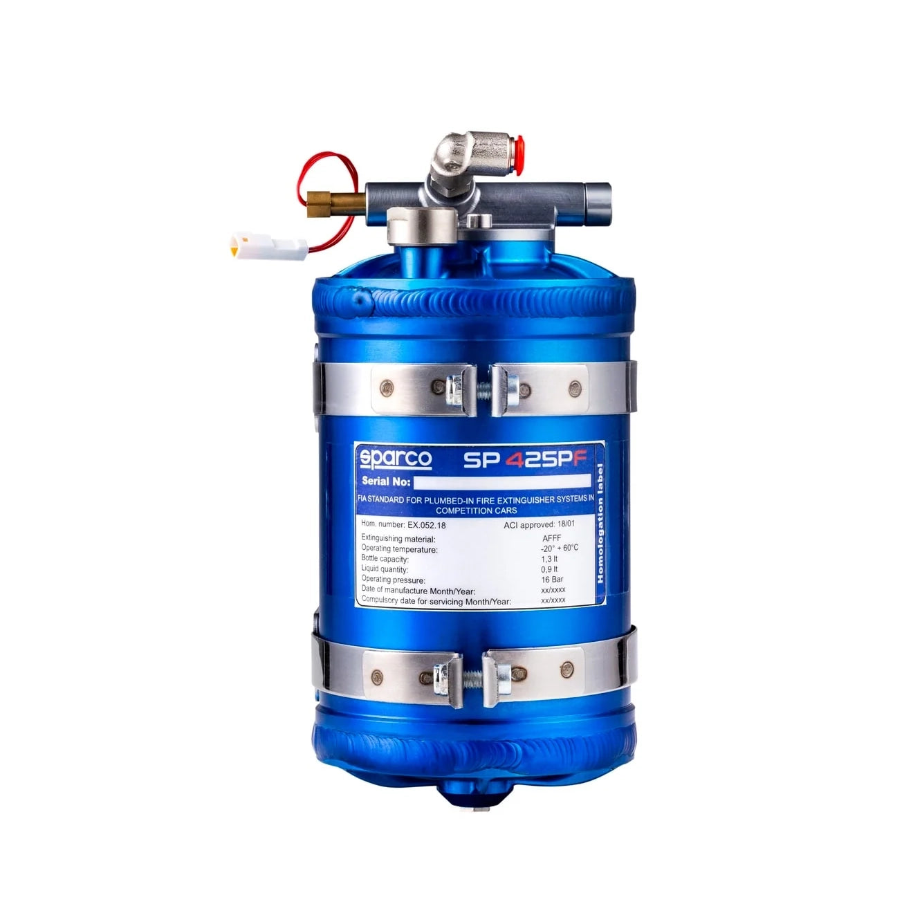 Brandsläckningsystem Formula 1,3L Aluminium Elektriskt