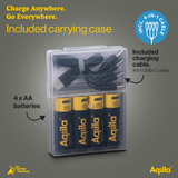 Aqiila Ladattava USB-C Litium-akku AA 1.5V 4 kpl pakkaus