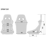 Penkki Sparco Sprint+ Sky Musta