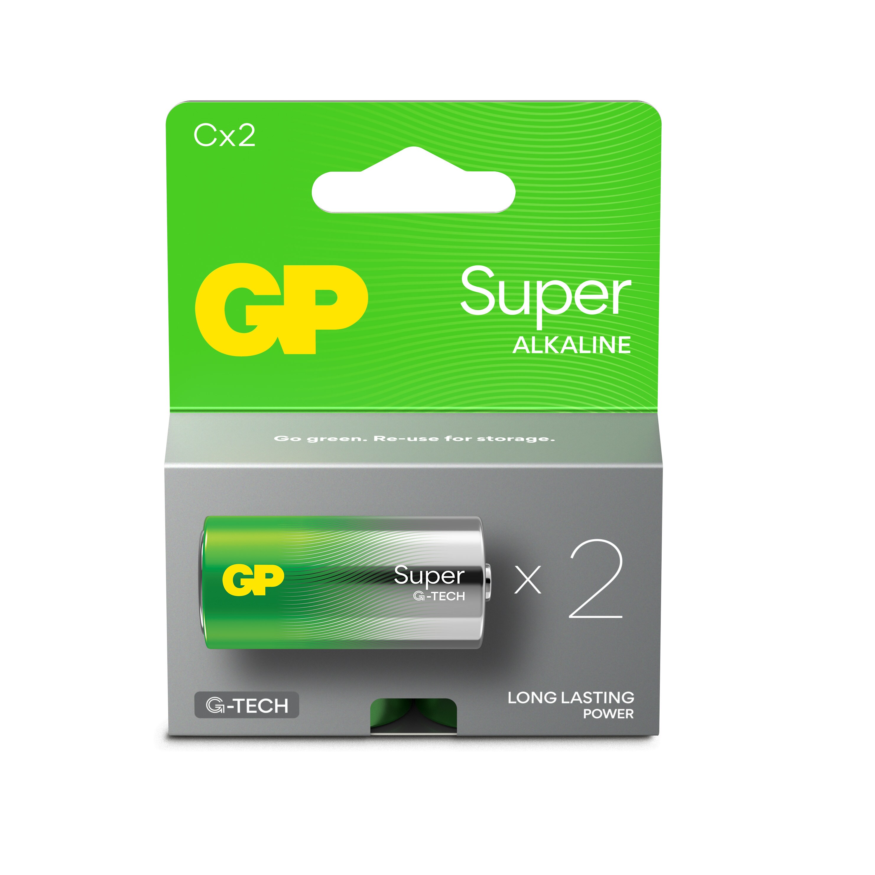 GP Super Alkaline C-paristo, 14A/LR14, 2-pack