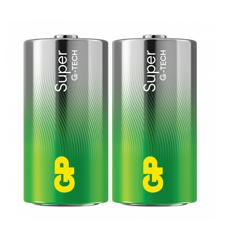 GP Super Alkaline D-paristo, 13A/LR20, 2-pack