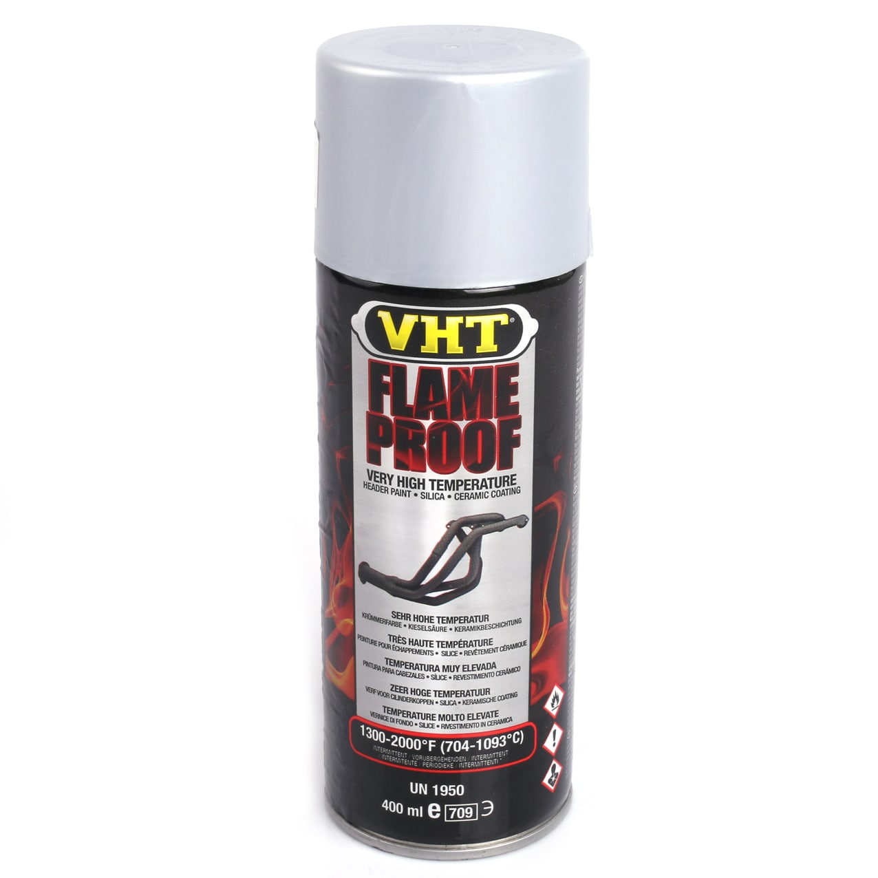 Flamproof tasainen hopea
