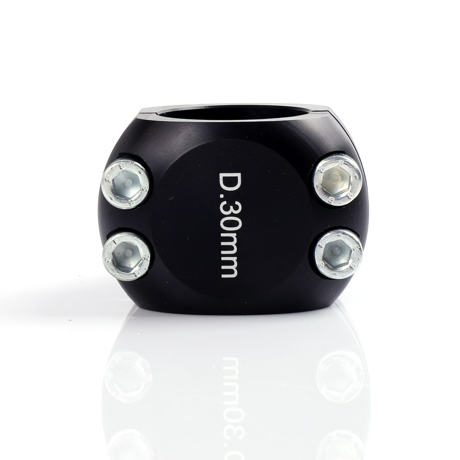 Putkikiinnike, alumiini musta 30 mm