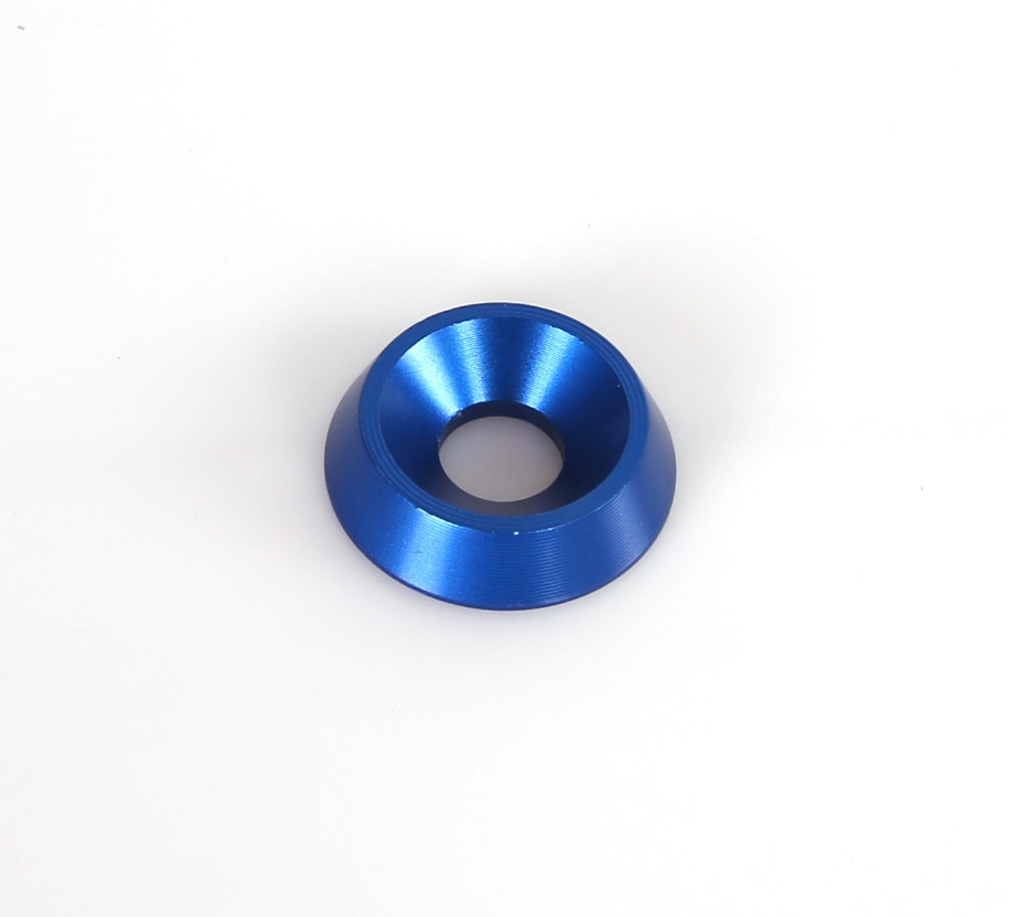 Upotettu alumiinialuslevy 6x18mm, sininen, 10-pakkaus
