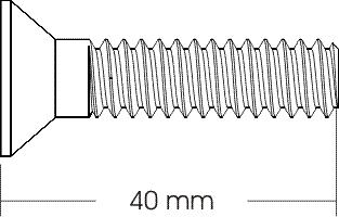 Uppokantaruuvi 6 x 40