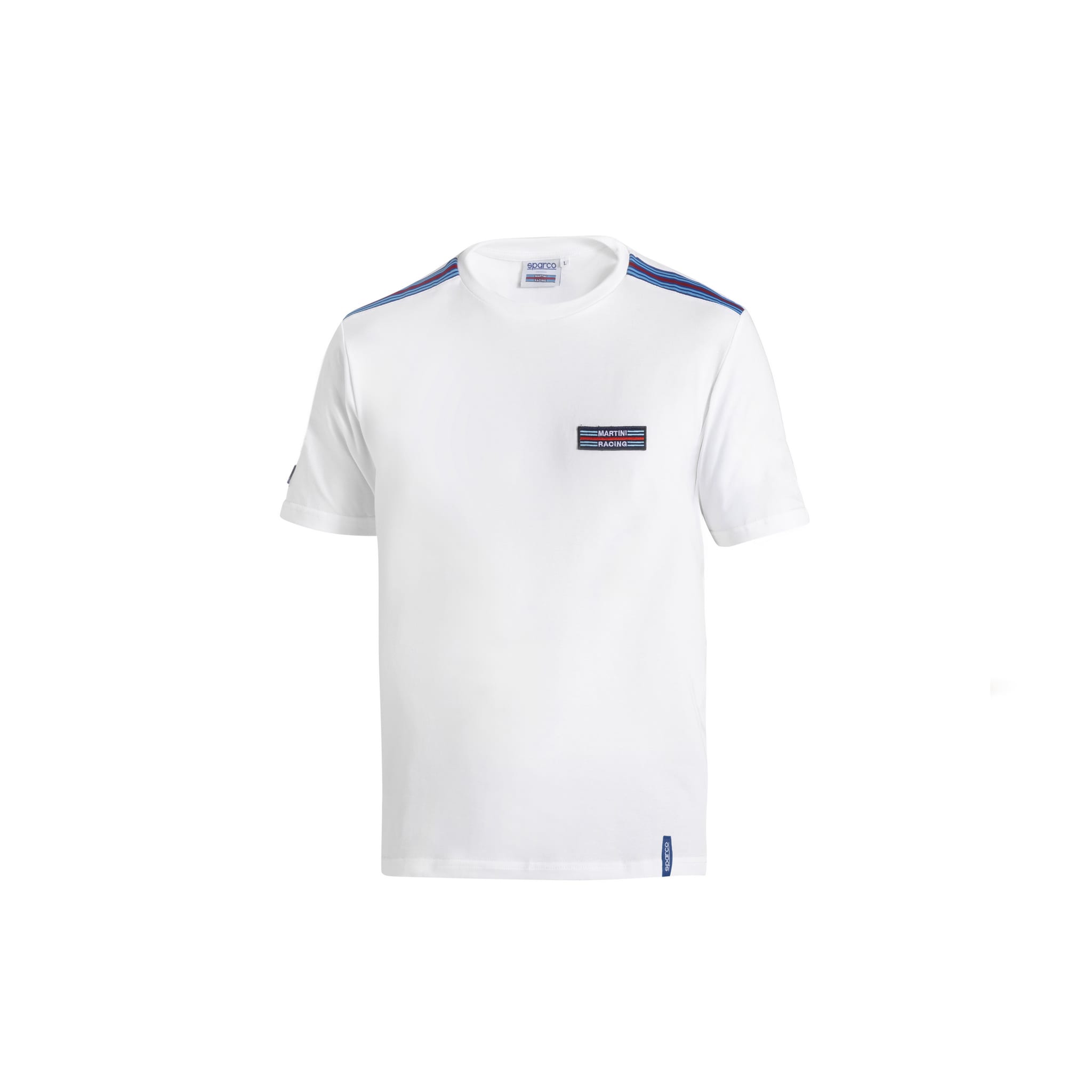 T-Paita Sparco Martini Racing Top Stripes Valkoine