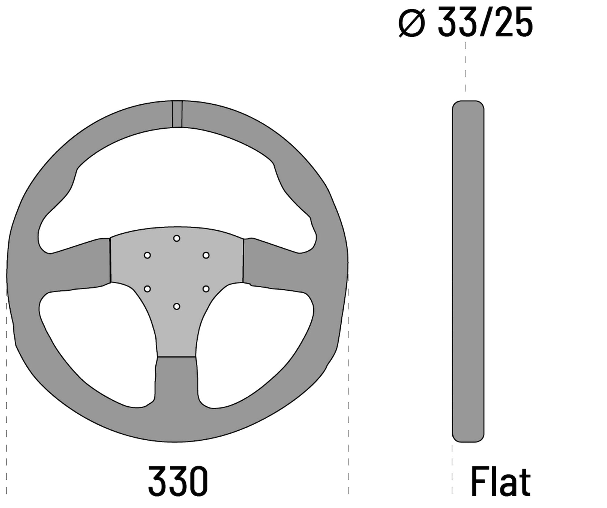 Ohjauspyörä Sparco  R330 nahka ja painikkeet